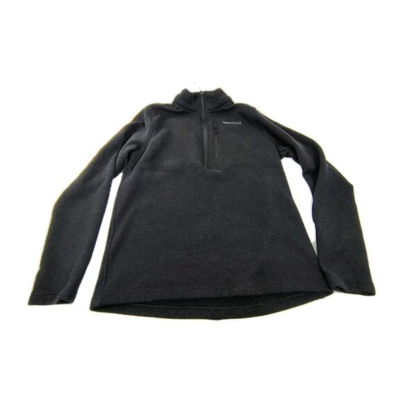 Marmot Dropline 1/2 Zip Fleece Womens Large Black Pullover Sweater Lightweight - Picture 4 of 14